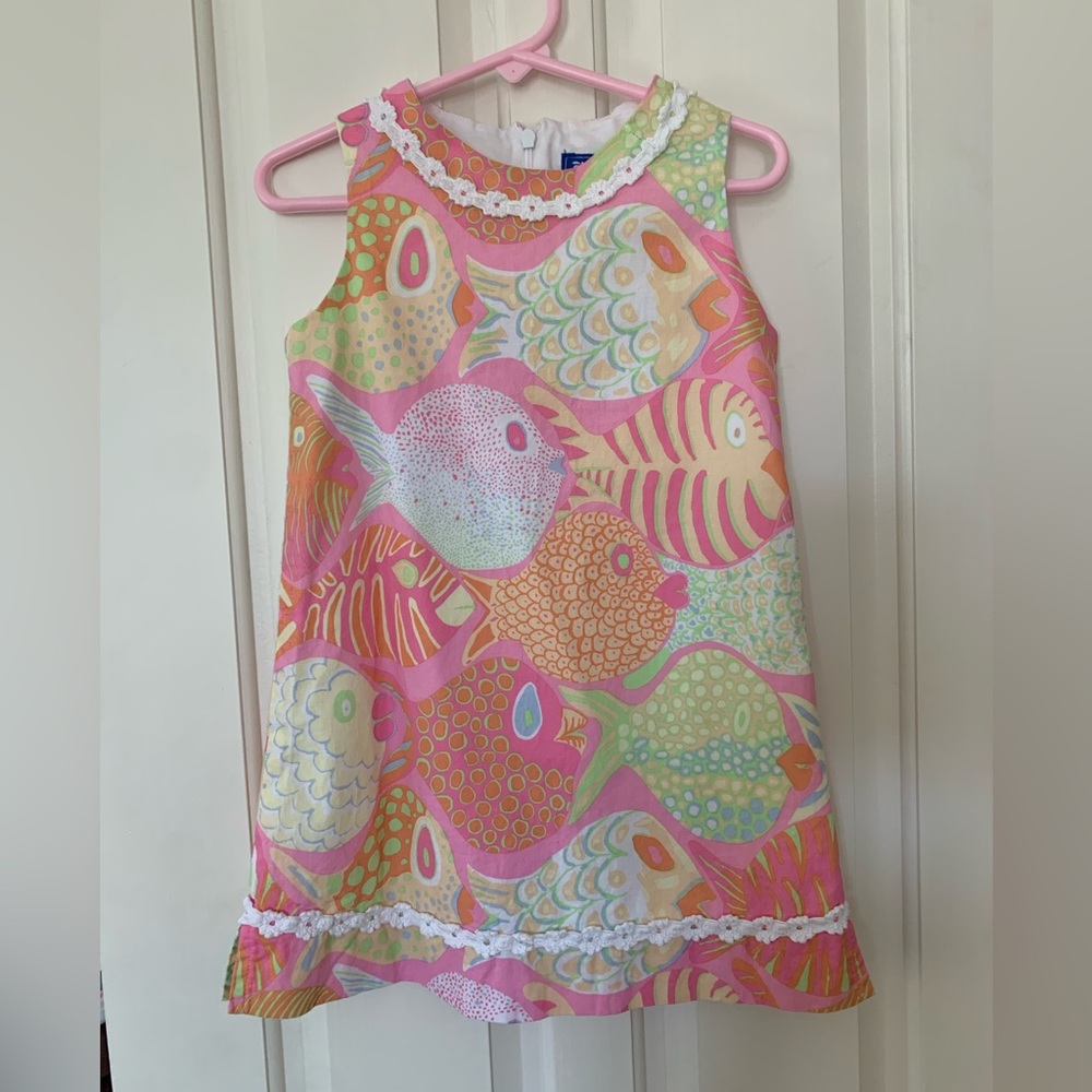 Toddler Girls Fish Print Shift Dress